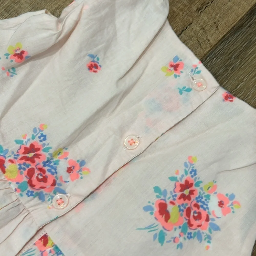 OshKosh B’Gosh Girls pink beautiful floral dress size 3T. 100% cotton lined
